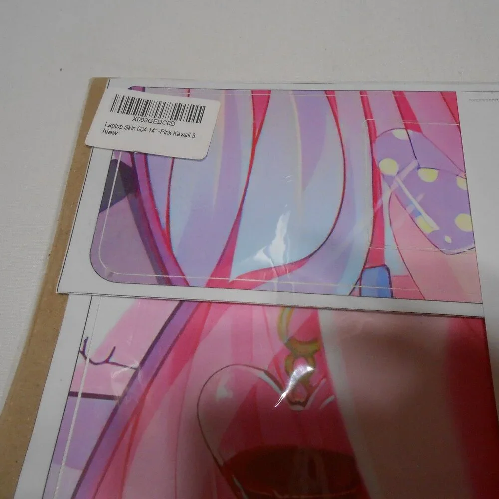 NEW HK STUDIO PINK KAWAII 3 LAPTOP SKIN DECAL COVER 14